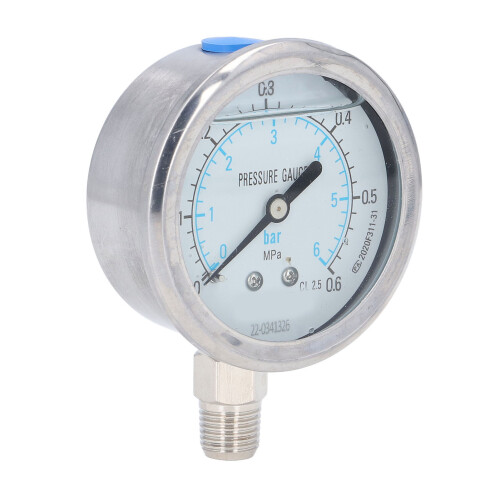 Manometer 1/4 NPT Genauigkeitsstufe 2,5