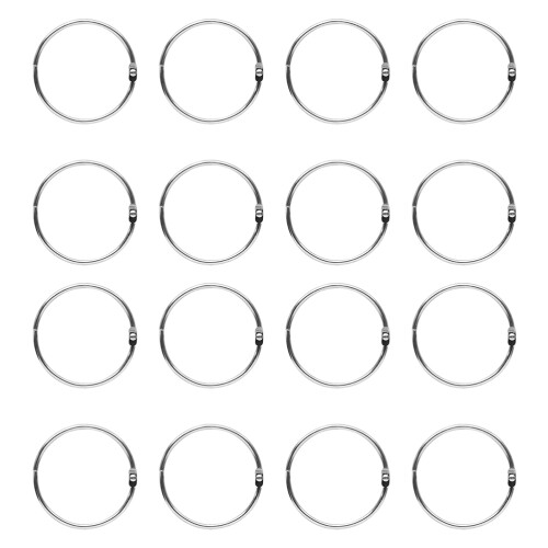 1 Set 20 St 3 Cm Binderingsringar För Blad Nyckelringar (Silver)