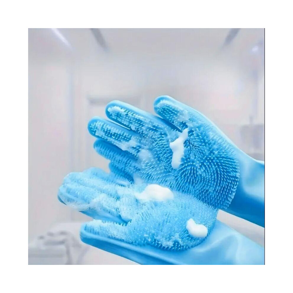 (Purple, 2 counts/set) 2 in 1 Pet Bath Glove, 2 Counts/set Silicone Pet Bath Massage Gloves, Multi-use Pet Bath Accessories for Dogs & Cats-image-OPC-PMJWF9C-NEW