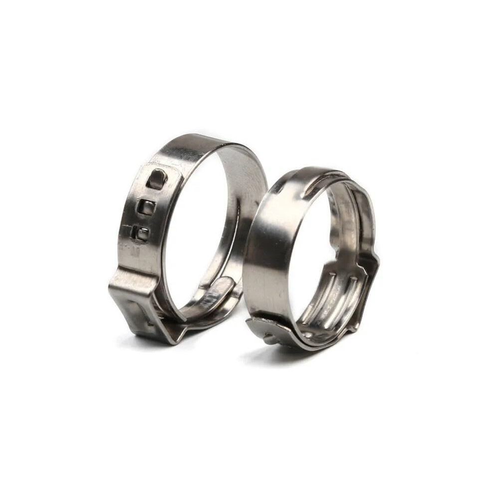 Hose Clamps Single Ear Stepless 4.7-23.5Mm 304 Stainless Steel 50 Pieces Cinch Clamp Rings For Sealing Hoses 7.3-9.0Mm 9067246436056