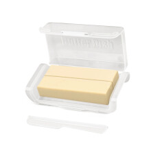 Cheese Keeper Box Plastic Butter Container for Kitchen-Clear