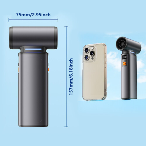 Powerful Threadless Fan With 8000mAh Battery 13W Rotate speed 1