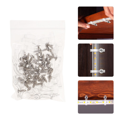 Ledljuslisters Fästen 100 Pcs Fixeringsklämmor 1