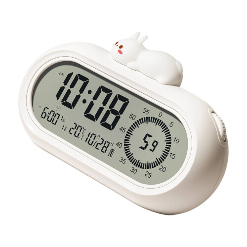 Multifunctional Digital Timer With 3 Alarms Nightlight-White
