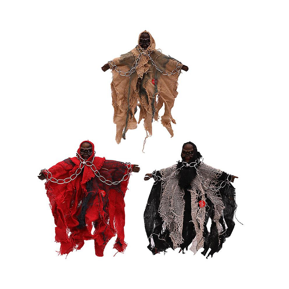 Kikidex (As Show, One Size) Halloween Props Bar Night Horror Spoof House Decoration Hanging Ghost Sound Toys