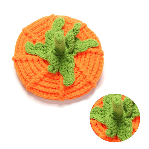 Halloween Barnhatt Stickad För Pojke Orange 1
