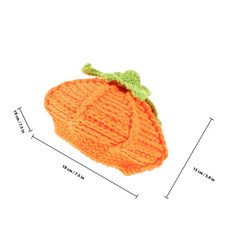 Halloween Barnhatt Stickad För Pojke Orange 2