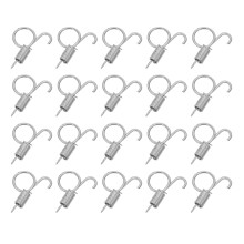 20Pcs Silver Steel Cage Door Fixed Hooks for Bird Rabbit Parrot Cages