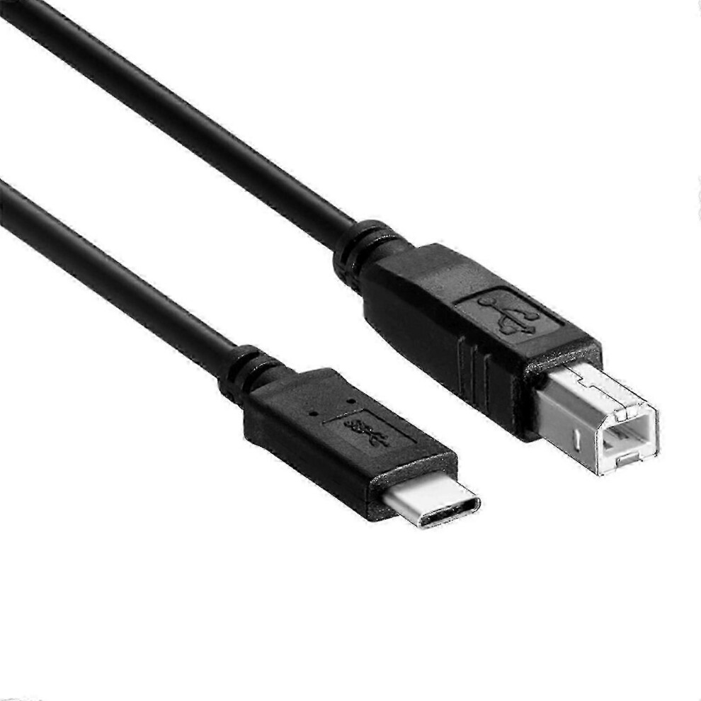 Kikidex (As Show, 2M) Usb 2.0 Printer Cable: Usb B To Usb C & Usb C To Usb B