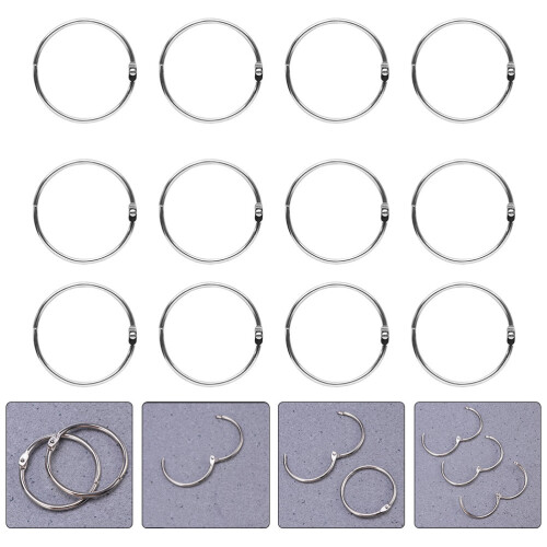 1 Set 20 St 3 Cm Binderingsringar För Blad Nyckelringar (Silver) 2
