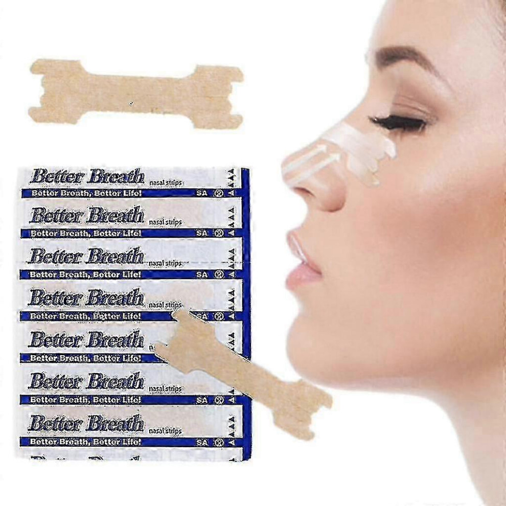 Kikidex (As Show, One Size) Pack Of 100 Nasal Strips, Better Breath Nasal Plasters Against Snoring, Snore Stoppers