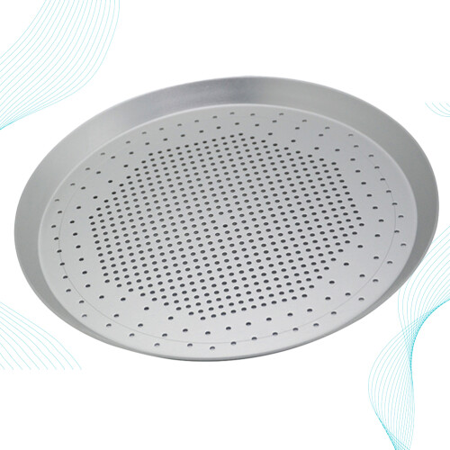 1 St Rund Pizzabräda Skärbräda För Västerländskt (Silver) 2