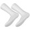 2Pièces Pieds Mannequin Plastique Blancs Pour Exposition 9
