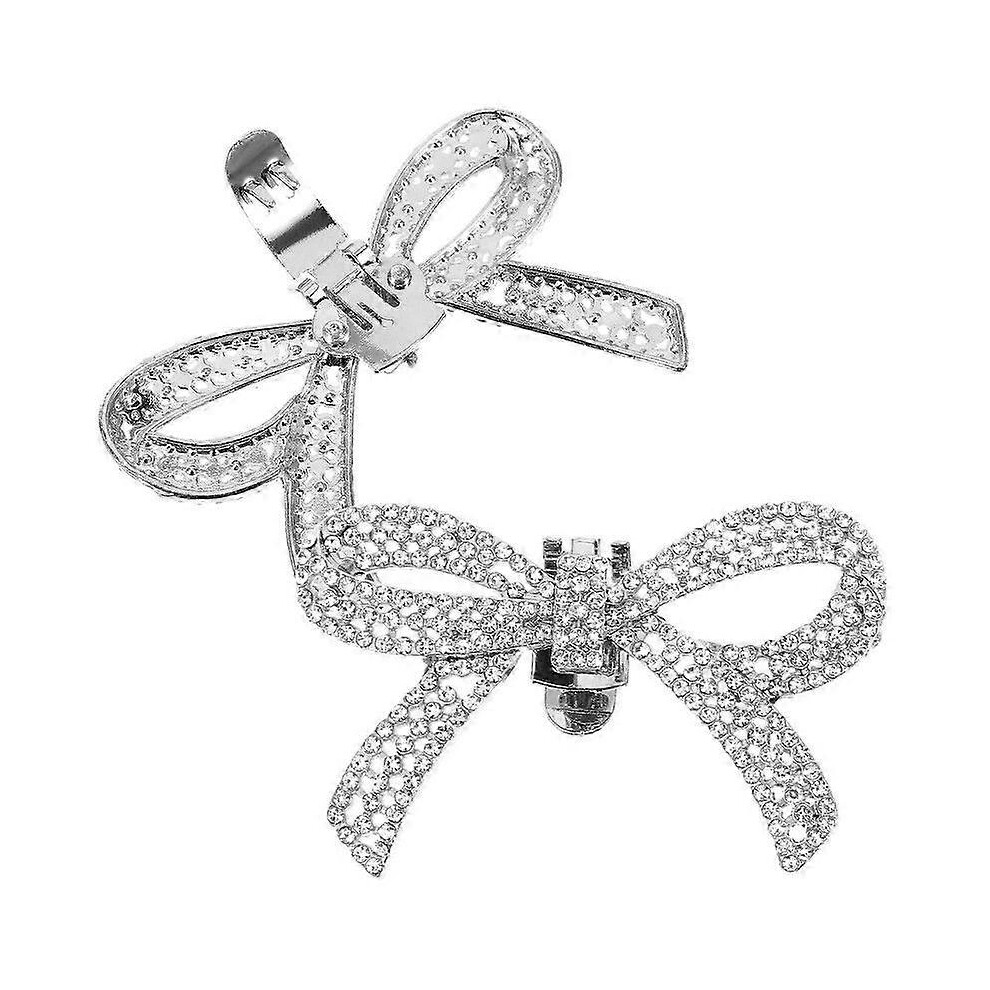 Kikidex (As Show, One Size) 1 Pair Removable Shoe Buckles Decorative Shoe Clips Wedding Shoe Charms Bow Shoe Buckles