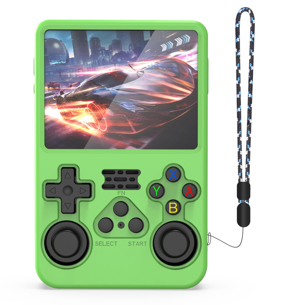 Protective Silicone Case For R36s Game Console Full-Body Slim Cover Anti-Slip Grip Shockproof Shell Lanyard Included Green 9105992828456