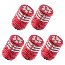 5Pcs Paw Print Däcklockar Ventillokar Bilstemlock Dekorativa