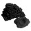(As show, Black) 100 Pieces Disposable Net Bouffant Cap Non Woven Dustproof 3