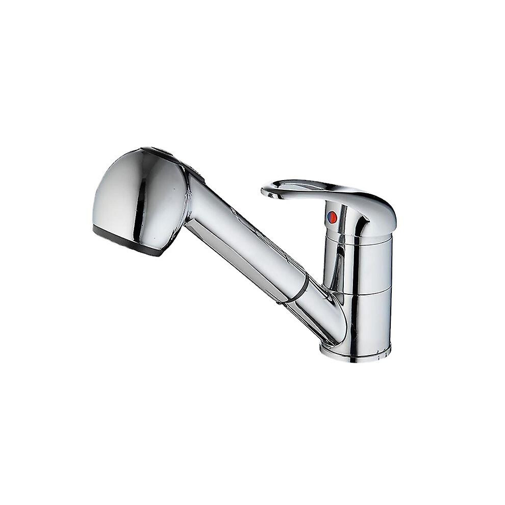 Kikidex (As Show, One Size) Kitchen Faucet 360 Swivel Spout Sink Mixer With Pull-Out Spray With 2 Jets Modern