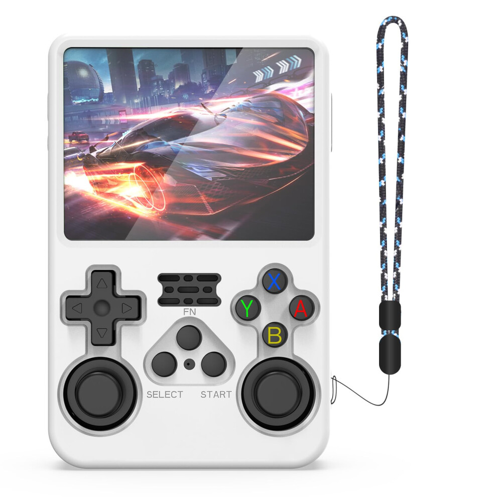Protective Silicone Case For R36s Game Console - Full-Body Thin Cover, Anti-Slip Grip, Shockproof Shell, Lanyard, White 9067246436537