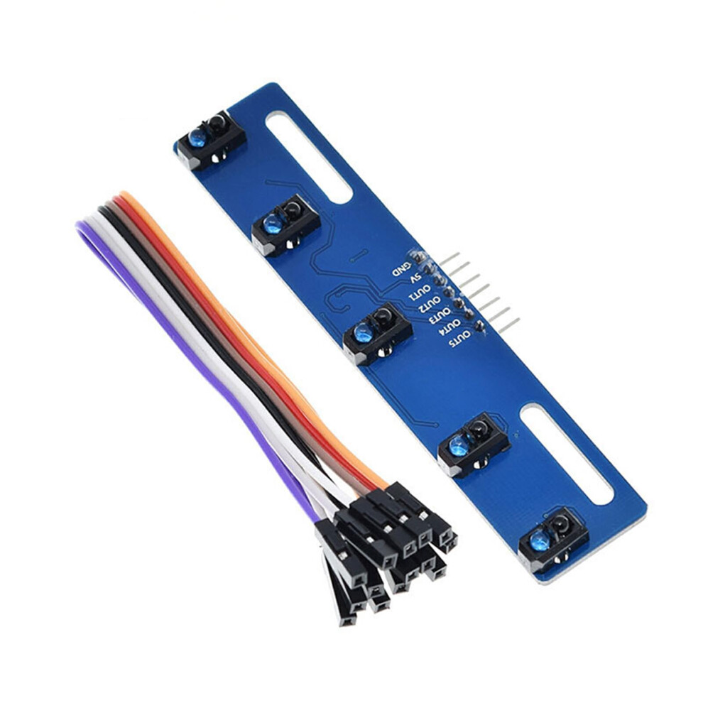 Tcrt5000 Sensor Module For Smart Car 5-Channel Infrared Reflective Line Tracking 9067246436834