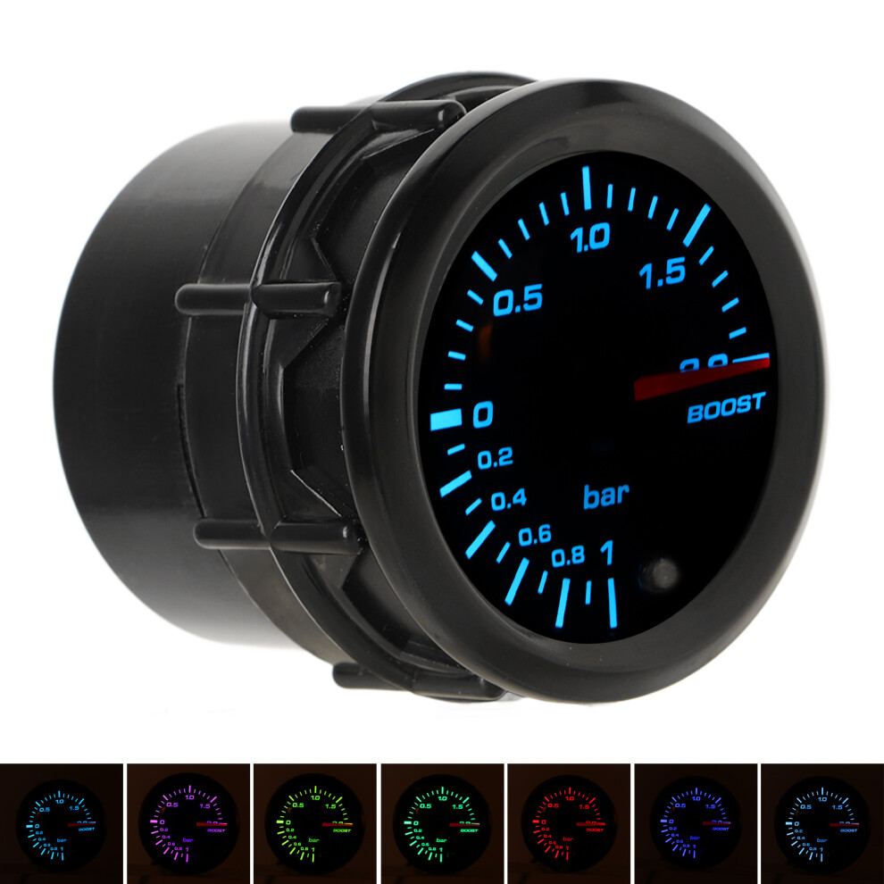 52Mm Turbo Boost Gauge 2In With Sensor 7 Color Led For Gasoline Modified Cars 4941356800806