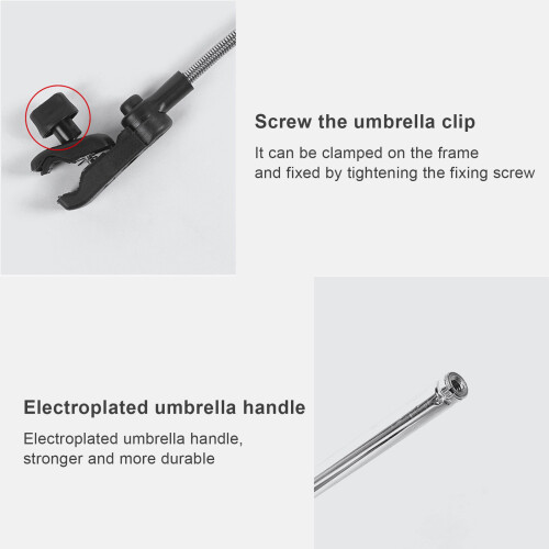Portable 360 Adjustable Umbrella with Clamp for Strollers & Chairs Blue 2