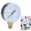 1/4 NPT-Manometer, hochpräzises Manometer mit 12