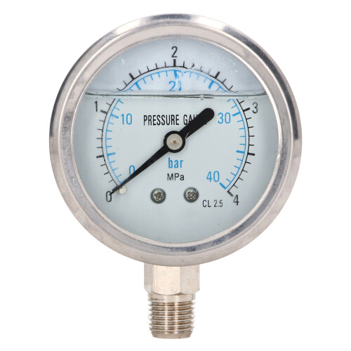 Manometer, Edelstahl, vibrationsbeständig,