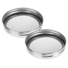 2St Stainlessstål Sprossningsfilter För Rundmunnsburkar