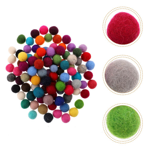 100Pcs Diy Ullfilt Bollar Handgjorda För Kläder Och 1