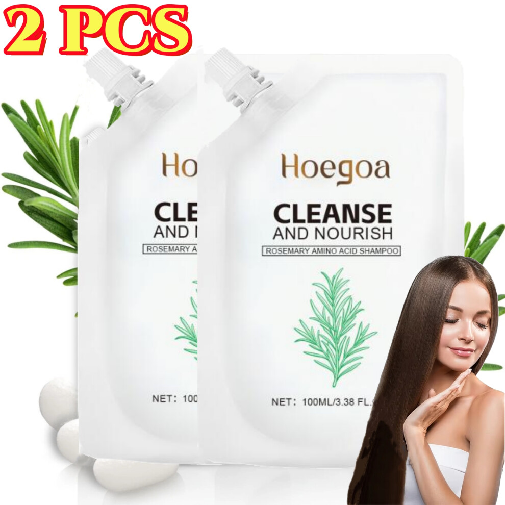 White 2X 100Ml Cleanse And Nourish Rosemary Amino Acid Shampoo For Hair Clean And Smooth
