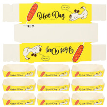 50Pcs Engångs Pappersmatbricka Vikbar För Hamburgare Kyckling