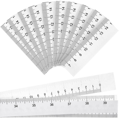 100 Pcs Pappersmått Engångs Flexibla Mätlinjaler Dubbelskala