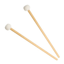 1 Par Timpani Piskor Med Filtklubba Trähandtag Musikperkussion (Vit)