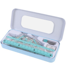 1Ensemble Trousse Règle Triangle Plastique Rose Et