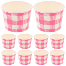 10Pcs Engångs Papper Iskärl För Glass Dessert