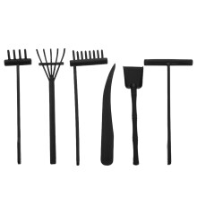 6Pcs Mini Trädgårdsharkar Tryckverktyg Plast För Meditation Bord