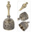 Vintage Metallhandklocka Handtag, Mässing, Drak 10