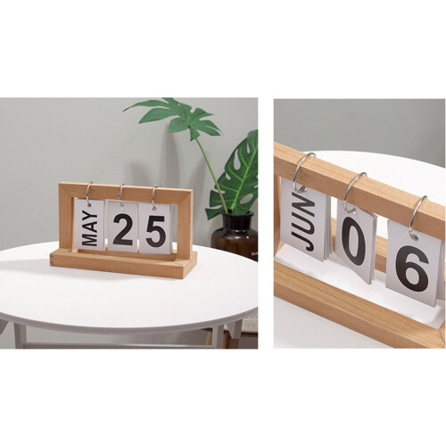 Desktop-Kalender Flipchart Kiefernholz 500 g Farbe 2