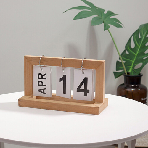 Desktop-Kalender Flipchart Kiefernholz 500 g Farbe 1