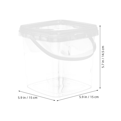 Plastmålad 0,5 Gallon Med Lock Handtag För Matförvaring 1