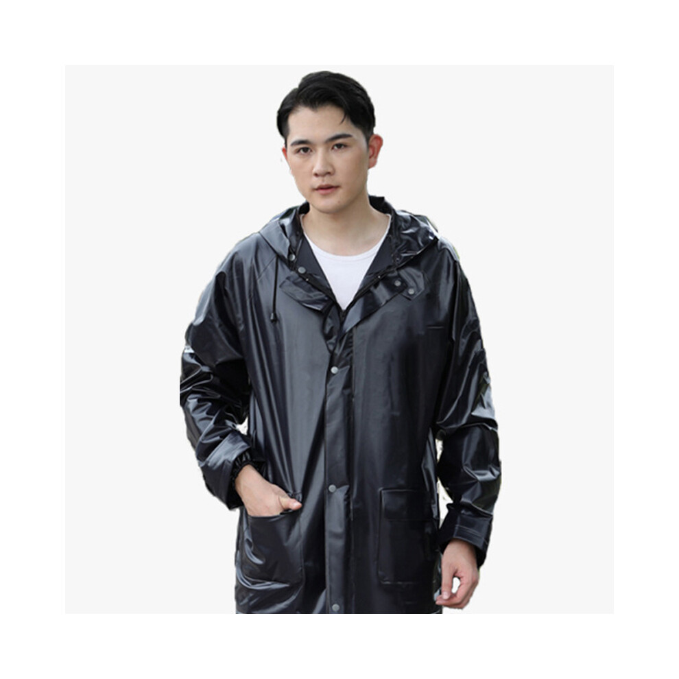 Waterproof Split Rain Suit For Men & Women, Black, Size L, Breathable Pvc 8791356806492