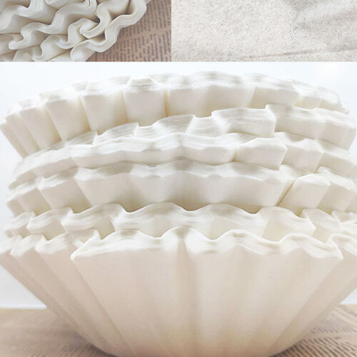 Disposable Wood Coffee Filter Set, 100 Sheets Replacement for Coffee Maker