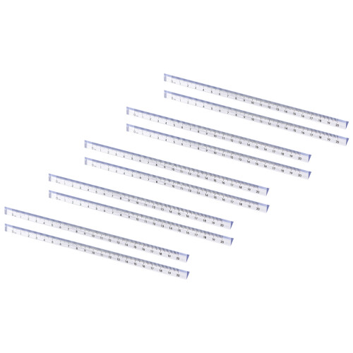 10Pcs Transparent Triangulärt Plastlinjal Skolmaterial