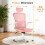 (Pink A) Ergonomic Office Chair With Adjustable Headrest 3