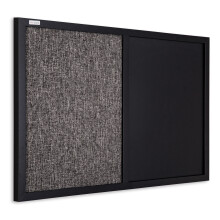 Felt Boards and Magnetic Chalkboard COMBI 60x40 cm in Black Wooden Frame