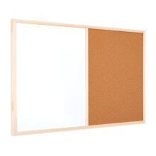 Cork board and Magnetic Whiteboard COMBI 90x60 cm in Wooden Frame + FREE GIFT