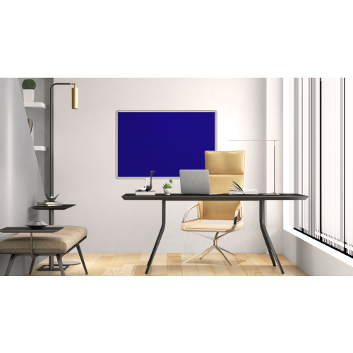 Felt notice board aluminium frame 180x100 cm BLUE 1