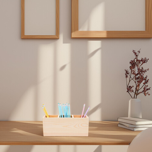 Multifunctionele Organizer Lichtgeel Met 3 Vakken 2