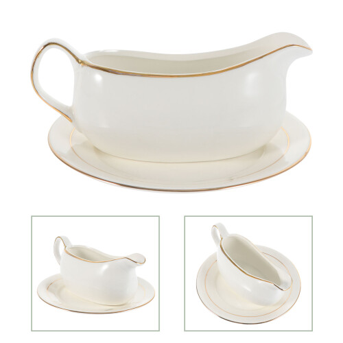 1 Set Ceramic Serving Såskanna Stekgravy Condiment 1